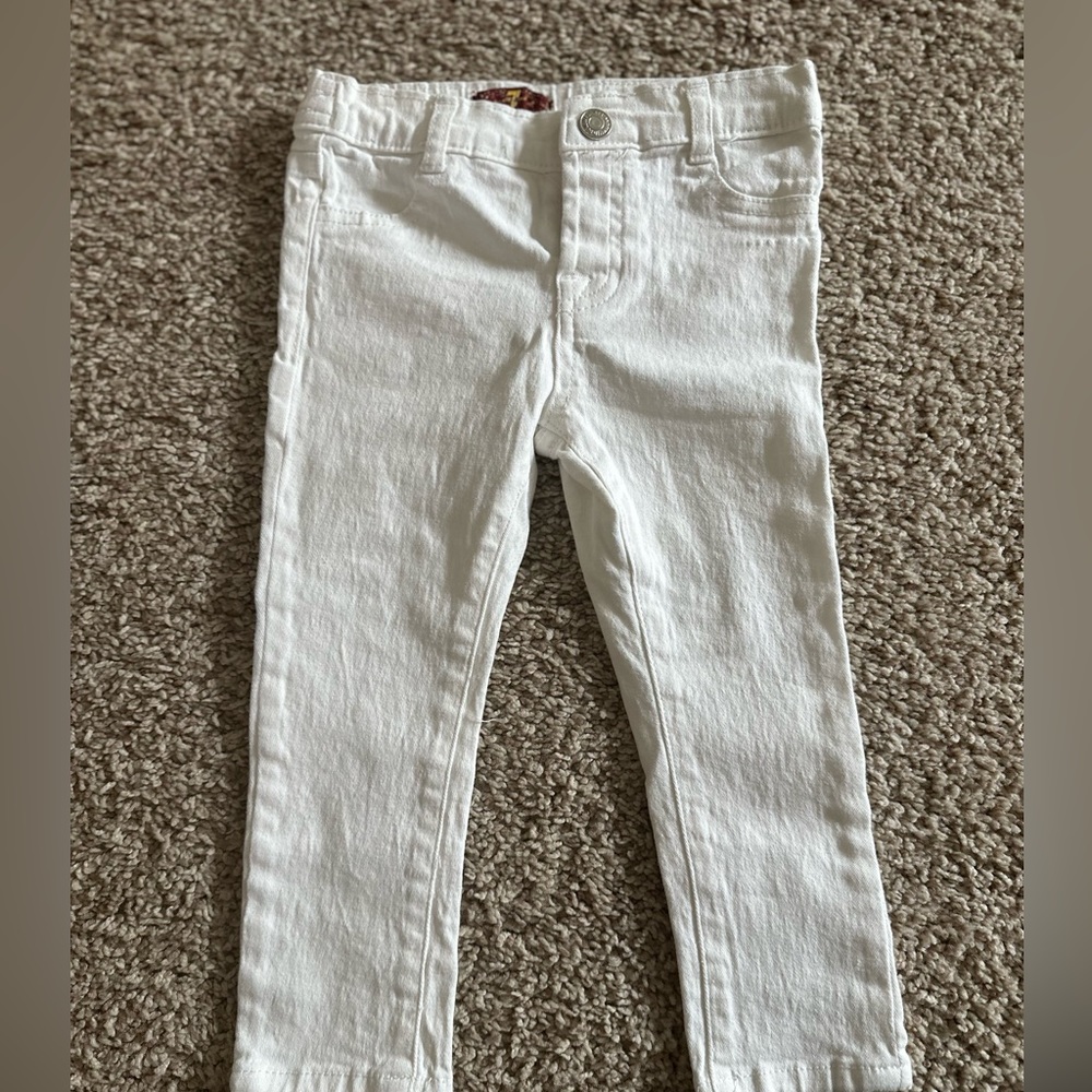 7 for all Mankind white skinny jeans
